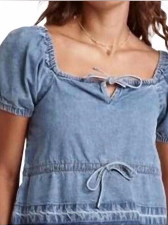 Dear John Tops - Dear John Mia Denim Crop Top | Size Small | Shierro | NWT